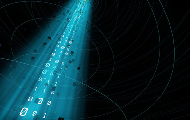 Future Digital Technology, Network Data Technology and Transmission, Financial Technology,Binary code