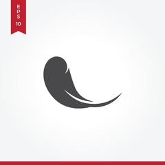 Obraz premium Feather vector icon in modern style for web site and mobile app