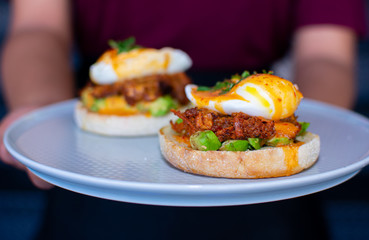 Huevos benedictinos from mexican food