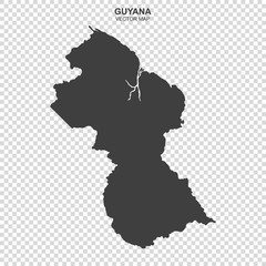 map of Guyana isolated on transparent background