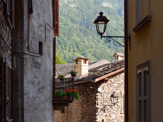 old street lamp for lighting an italian village street