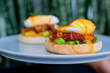 Huevos benedictinos from mexican food