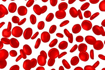 3D red blood cells - isolated on white background