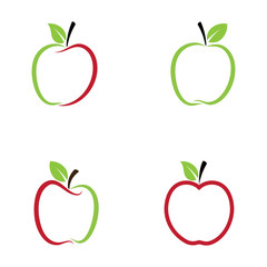 Apple vector illustration design icon logo
