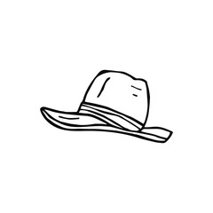 clothes are a hat. eps10 vector illustration. hand drawing. art line