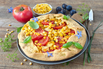 Tomaten-Mais-Galette	