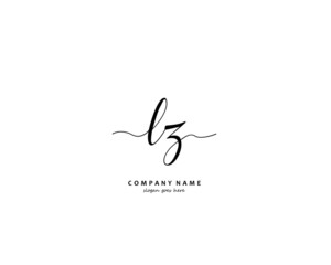 LZ Initial letter logo template vector