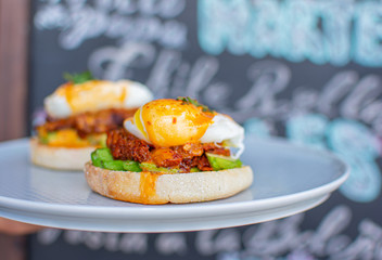 Huevos benedictinos from mexican food