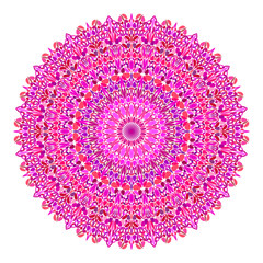Colorful flower mandala ornament - circular abstract design element