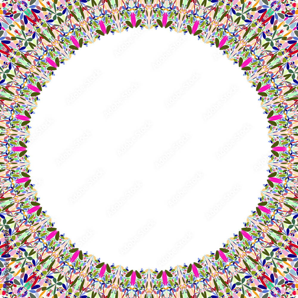 Poster abstract circular frame - vector design with white background