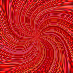 Red abstract psychedelic spiral stripe background - vector curved burst graphic design
