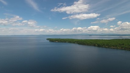 Aerial view of Lake Champlain