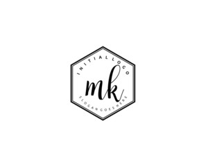MK Initial letter logo template vector