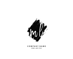 ML Initial letter logo template vector