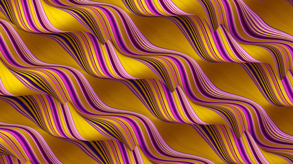 Elegant line background. 3d illustration, 3d rendering.