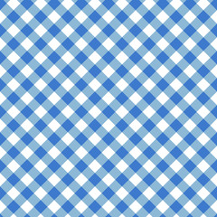 Blue seamless table cloth texture. Diagonal lines. Vector illustration.