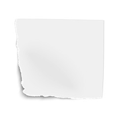 Obraz premium White vector square paper tear isolated on white background