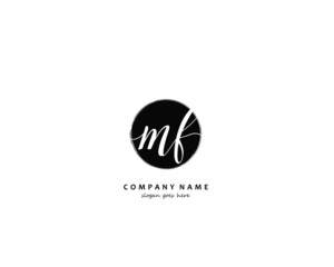 MF Initial letter logo template vector