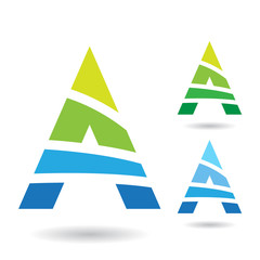 Fototapeta premium Colorful Abstract Triangle Symbol of Letter A