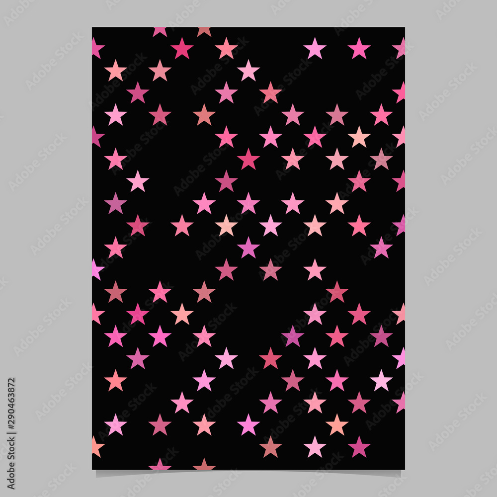 Poster abstract star pattern background brochure template - vector design