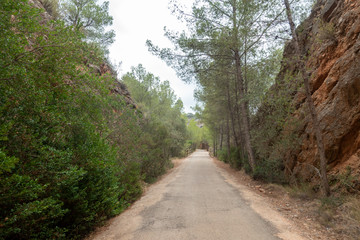 Road of the ebro greenway in Tarragona