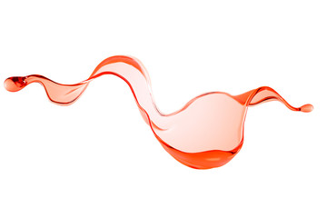 Splash fluid. 3d illustration, 3d rendering.