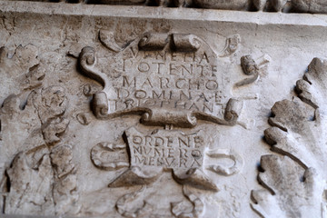 doge ducal palace venice capital of column wayside sculpture detail