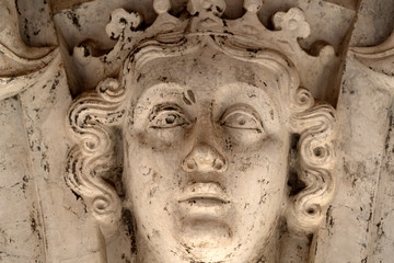doge ducal palace venice capital of column wayside sculpture detail