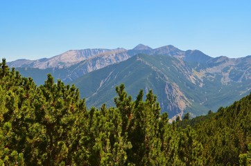 mountain scenery of Pirin National Park in Bulgaria