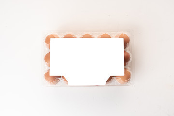 egg tray mock up isolated on white background