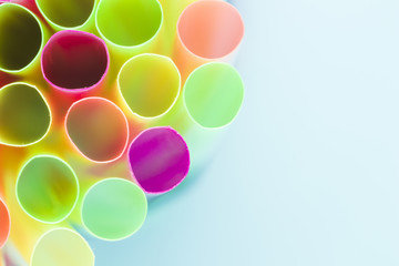 Close up drinking straw texture