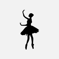 vector illustration of classical ballet, figure ballet dancer © syawalan