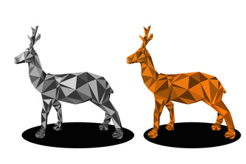 Deer reindeer polygon vector illustration