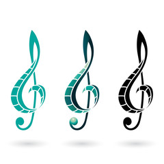 Colorful Clef Sign Illustration