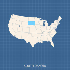 map of South Dakota