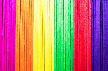 Wooden Popsicle Sticks Colorful background