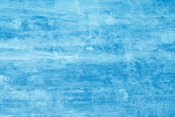 Abstract paint pattern on bright blue background. Paint stains on canvas. Illustration with blots. Creative artistic backdrop. Watercolor paper texture. Card with space for text. Ink on art product.