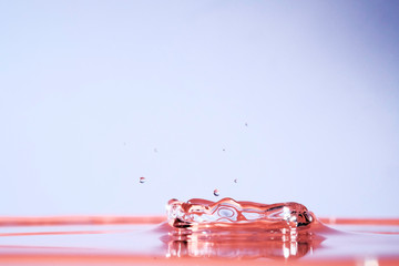 drops of water falling creating spectacular forms background