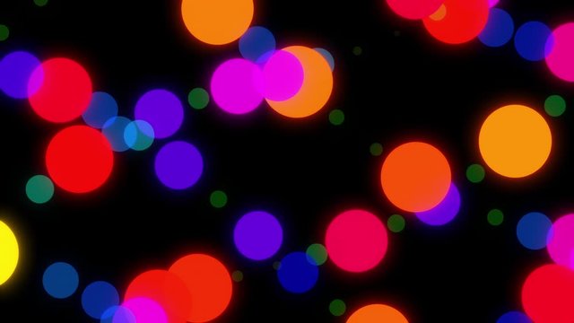 Big Colorful Dots Moving Around The Screen Happy Looping Video