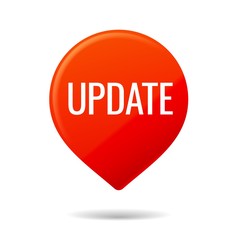 Red Vector Pin on white background