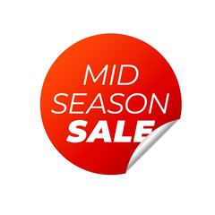 Red Vector Sticker on white background