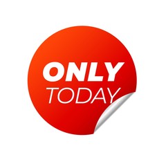 Red Vector Sticker on white background