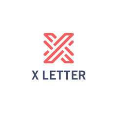 Obraz premium Vector logo design template for business. Letter x.