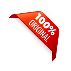 Red Vector corner Ribbon