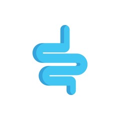 intestine flat vector icon