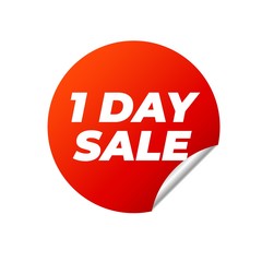 Red Vector Sticker on white background