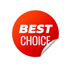 Red Vector Sticker on white background