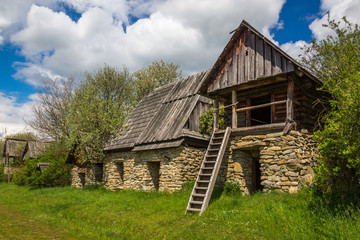 Obraz premium Historic cellars in the settlement of Czorsztyn, Kluszkowce, Poland