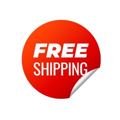Red Vector Sticker on white background