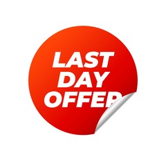 Red Vector Sticker on white background